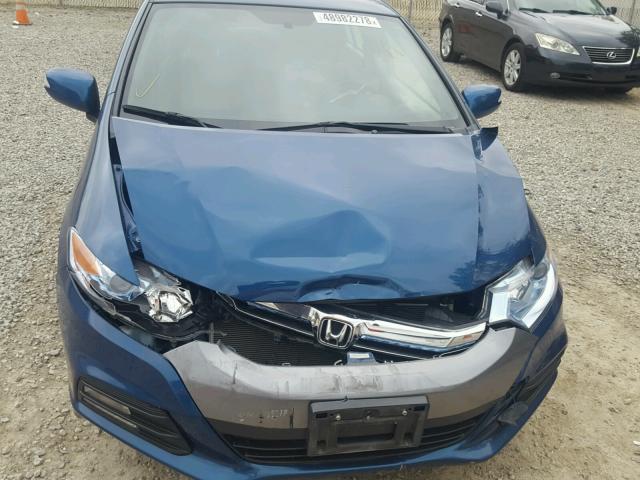 JHMZE2H74ES002267 - 2014 HONDA INSIGHT EX BLUE photo 9