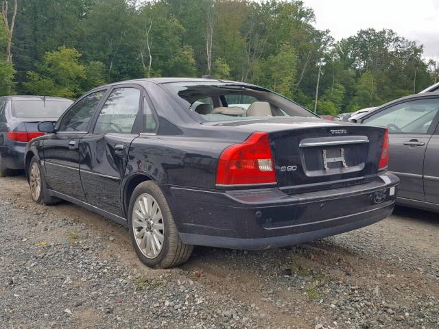 YV1TS592461446707 - 2006 VOLVO S80 2.5T BLACK photo 3