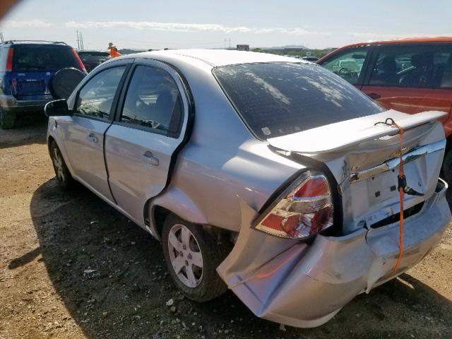 KL1TD56697B064764 - 2007 CHEVROLET AVEO BASE ვერცხლისფერი ფოტო 3