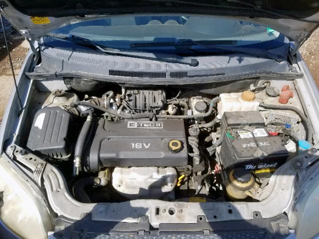 KL1TD56697B064764 - 2007 CHEVROLET AVEO BASE ვერცხლისფერი ფოტო 7