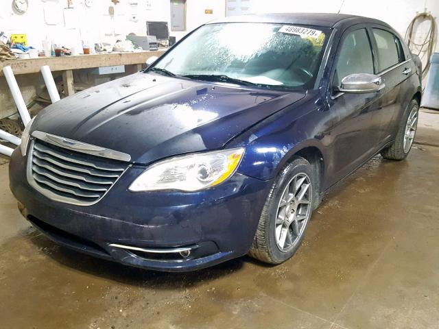 1C3BC2FG0BN527305 - 2011 CHRYSLER 200 LIMITE BLUE photo 2