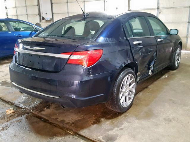 1C3BC2FG0BN527305 - 2011 CHRYSLER 200 LIMITE BLUE photo 4