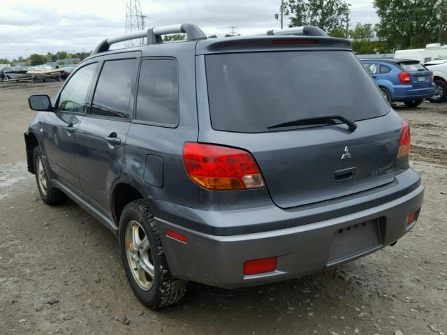 JA4LZ31F14U004039 - 2004 MITSUBISHI OUTLANDER GRAY photo 3