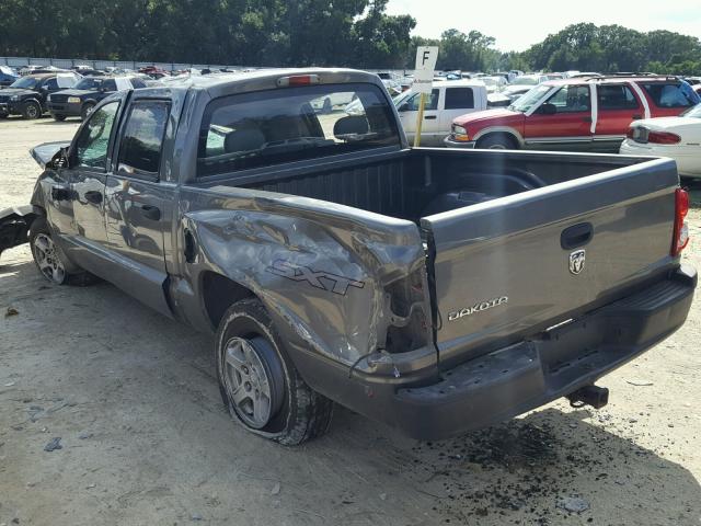 1D7HE28K57S235911 - 2007 DODGE DAKOTA QUA GRAY photo 3