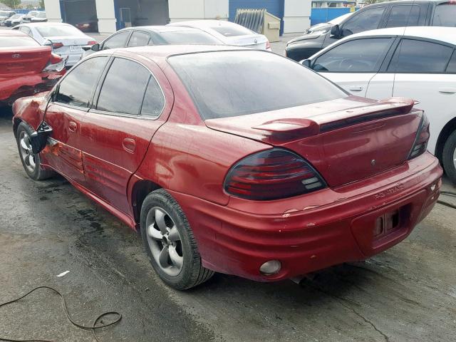 1G2NF52T11C177380 - 2001 PONTIAC GRAND AM S RED photo 3