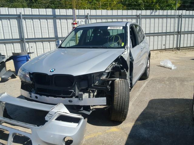 5UXWX9C58D0A32607 - 2013 BMW X3 XDRIVE2 SILVER photo 2