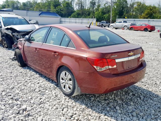 1G1PD5SH3C7204928 - 2012 CHEVROLET CRUZE LS BURGUNDY photo 3