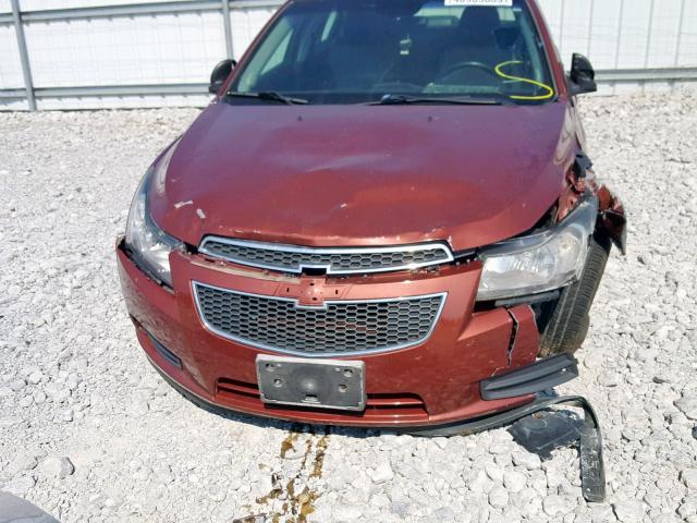 1G1PD5SH3C7204928 - 2012 CHEVROLET CRUZE LS BURGUNDY photo 9