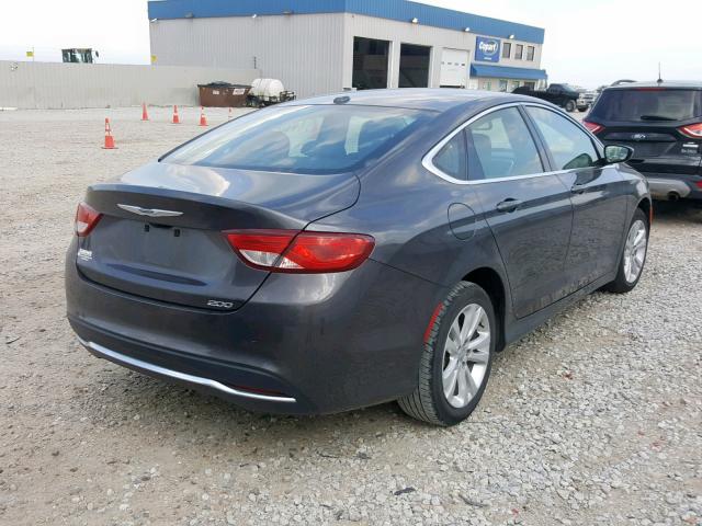 1C3CCCAB0GN154232 - 2016 CHRYSLER 200 LIMITE GRAY photo 4