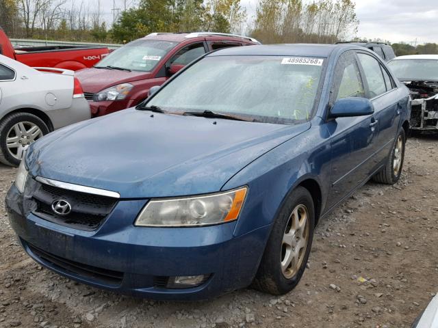 5NPEU46F67H170597 - 2007 HYUNDAI SONATA SE BLUE photo 2