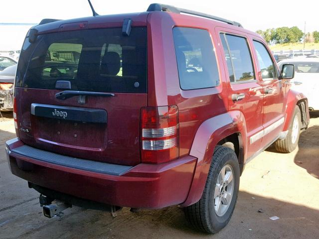 1J4PN2GK0BW530448 - 2011 JEEP LIBERTY SP RED photo 4