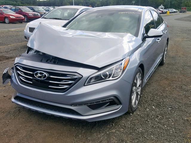 5NPE34AB3HH540008 - 2017 HYUNDAI SONATA SPO GRAY photo 2