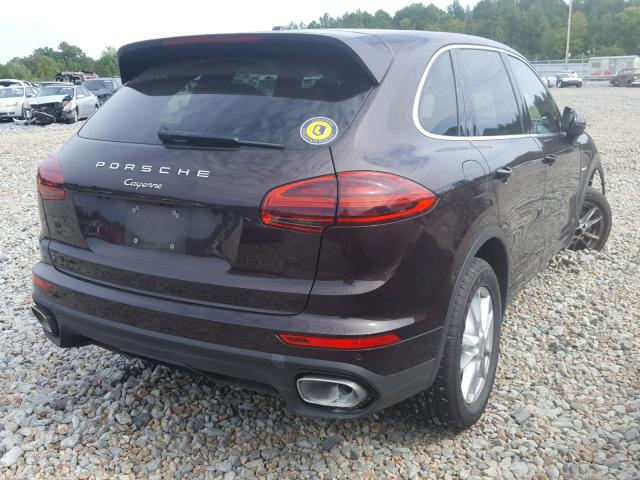 WP1AF2A21FLA34646 - 2015 PORSCHE CAYENNE MAROON photo 4