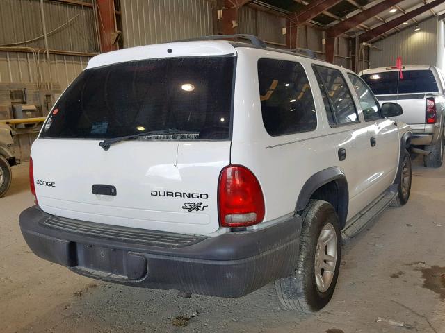 1D4HR38N73F570981 - 2003 DODGE DURANGO SP WHITE photo 4