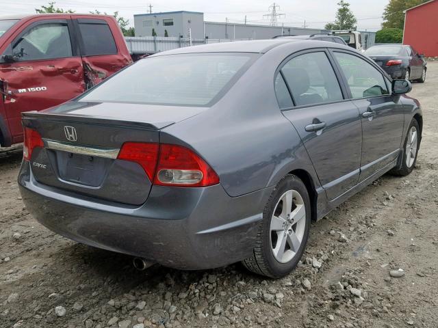 2HGFA16629H114648 - 2009 HONDA CIVIC LX-S ნაცრისფერი ფოტო 4