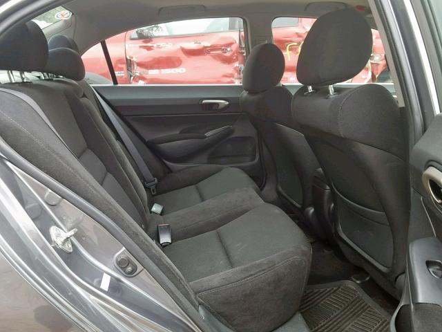 2HGFA16629H114648 - 2009 HONDA CIVIC LX-S ნაცრისფერი ფოტო 6