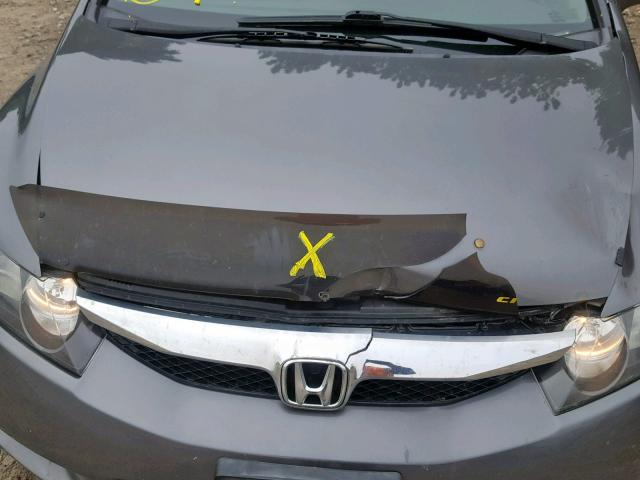 2HGFA16629H114648 - 2009 HONDA CIVIC LX-S ნაცრისფერი ფოტო 7