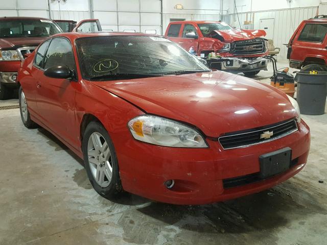 2G1WN151869267493 - 2006 CHEVROLET MONTE CARL RED photo 1