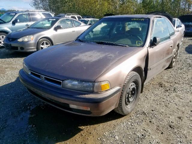 1HGCB715XLA054559 - 1990 HONDA ACCORD LX TAN photo 2