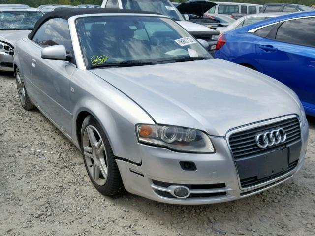 WAUAF48H57K037707 - 2007 AUDI A4 2.0T CA SILVER photo 1