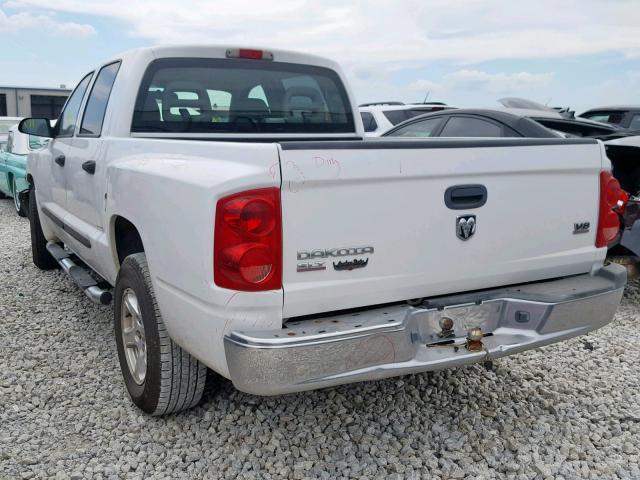 1D7HE48N05S168816 - 2005 DODGE DAKOTA QUA WHITE photo 3