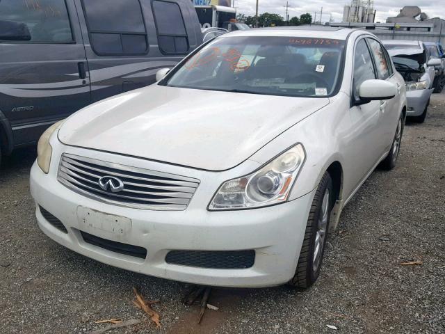 JNKBV61E87M725063 - 2007 INFINITI G35 WHITE photo 2