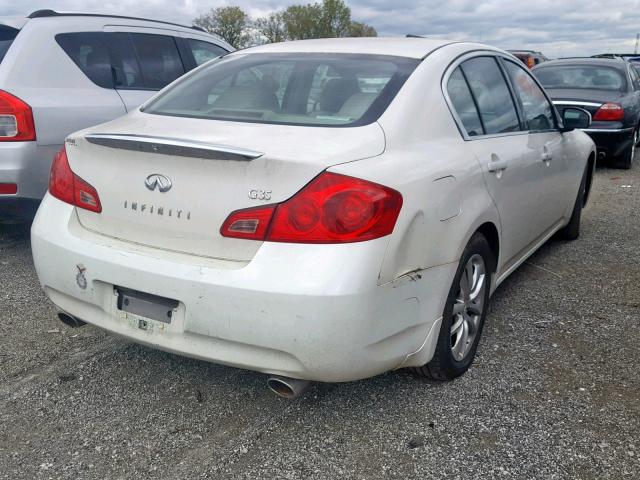 JNKBV61E87M725063 - 2007 INFINITI G35 WHITE photo 4