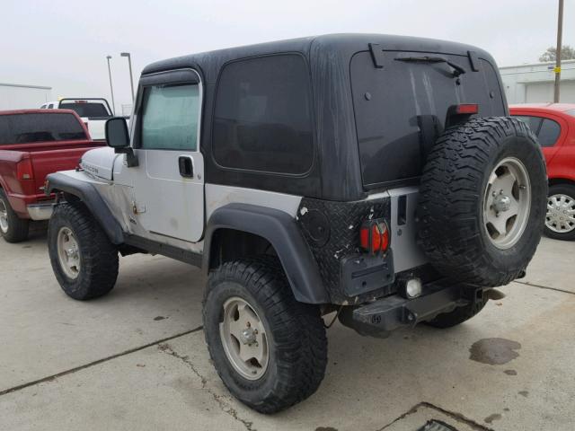 1J4FA69S13P336079 - 2003 JEEP WRANGLER / SILVER photo 3