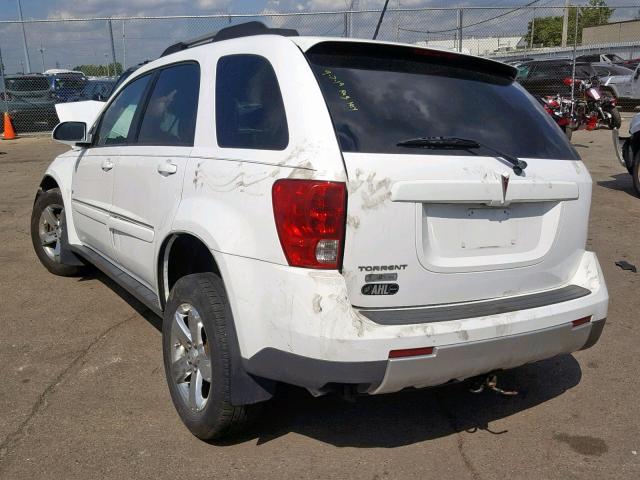 2CKDL63F276001947 - 2007 PONTIAC TORRENT WHITE photo 3