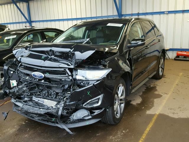 2FMPK4AP7HBC68741 - 2017 FORD EDGE SPORT BLACK photo 2