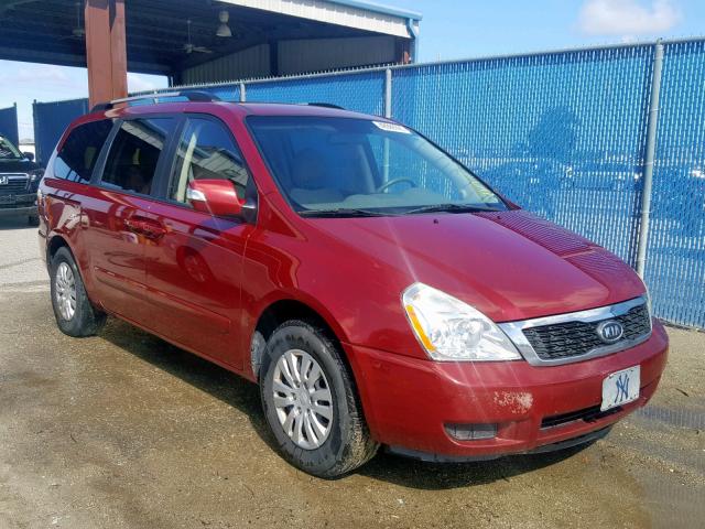 KNDMG4C7XC6474729 - 2012 KIA SEDONA LX BURGUNDY photo 1