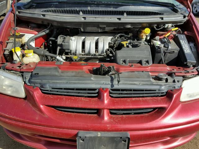 1B4GP45G0WB654675 - 1998 DODGE CARAVAN SE MAROON photo 7