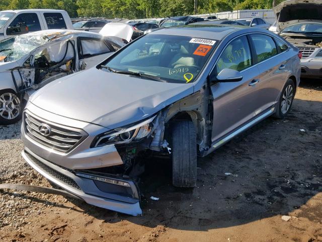 5NPE34AF6HH463749 - 2017 HYUNDAI SONATA SPO SILVER photo 2