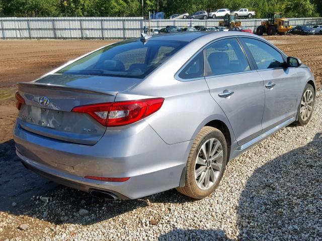 5NPE34AF6HH463749 - 2017 HYUNDAI SONATA SPO SILVER photo 4