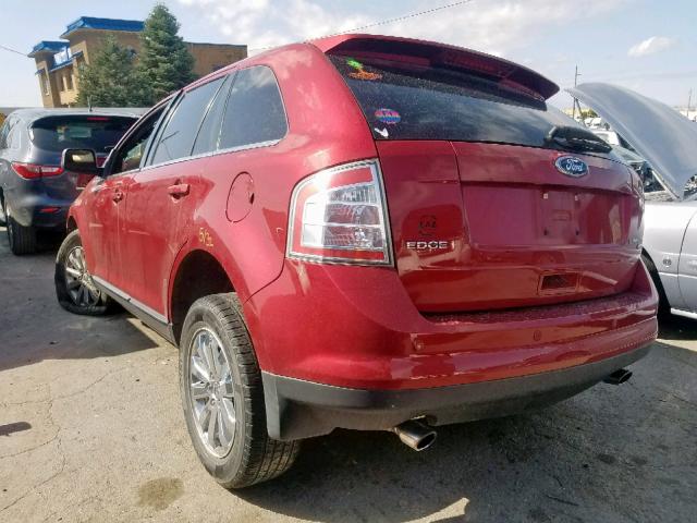 2FMDK49C78BB07004 - 2008 FORD EDGE LIMIT RED photo 3