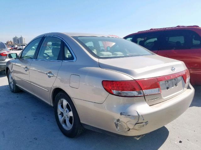 KMHFC46F57A184436 - 2007 HYUNDAI AZERA SE GOLD photo 3