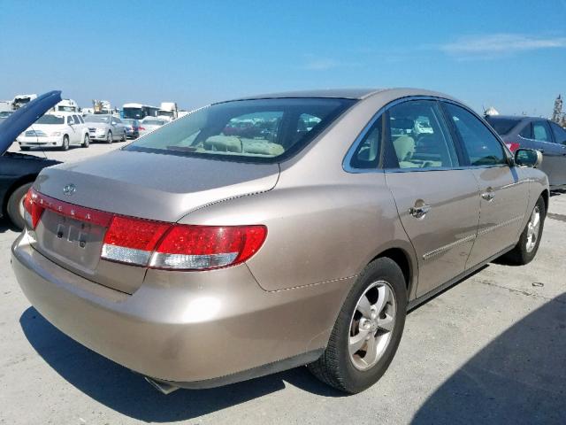 KMHFC46F57A184436 - 2007 HYUNDAI AZERA SE GOLD photo 4