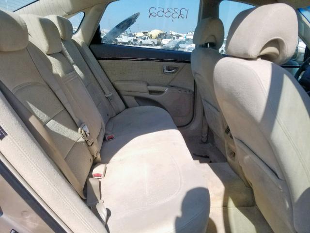 KMHFC46F57A184436 - 2007 HYUNDAI AZERA SE GOLD photo 6