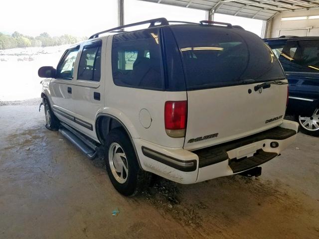 1GNDT13W2XK177959 - 1999 CHEVROLET BLAZER WHITE photo 3