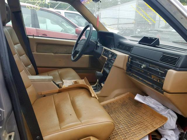 YV1FX8846J2246160 - 1988 VOLVO 740 GLE GRAY photo 5