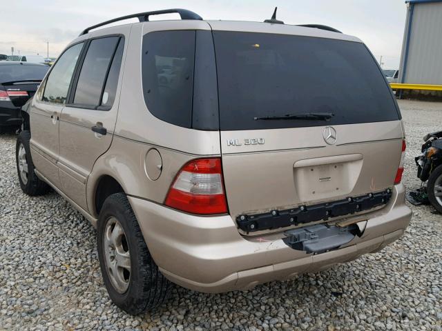 4JGAB54E13A384768 - 2003 MERCEDES-BENZ ML 320 BEIGE photo 3