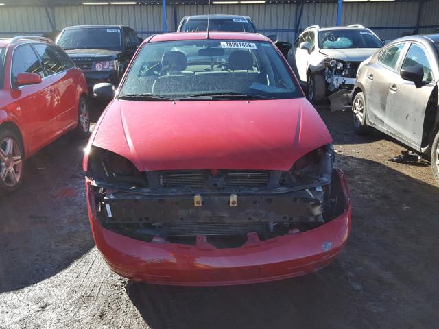 1FAHP34N07W340588 - 2007 FORD FOCUS ZX4 RED photo 9