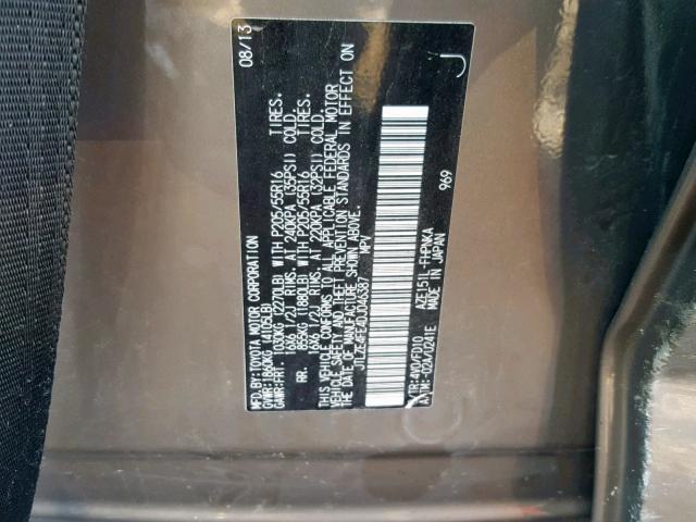 JTLZE4FE4DJ046387 - 2013 TOYOTA SCION XB თაფლისფერი ფოტო 10