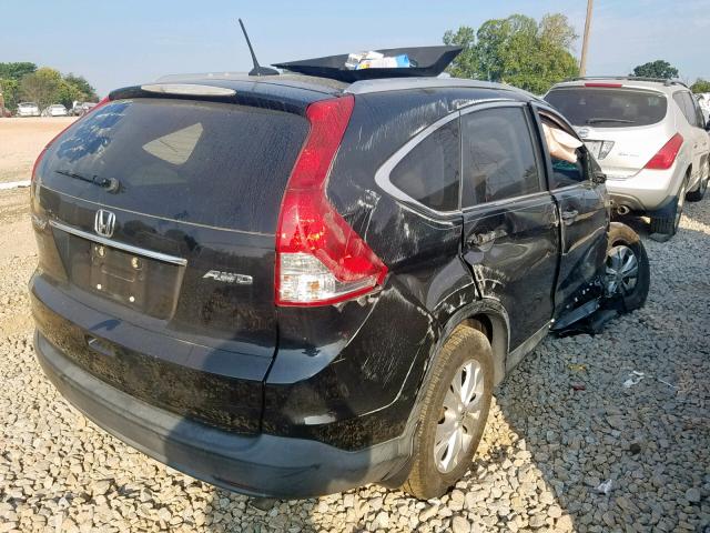 JHLRM4H74CC016826 - 2012 HONDA CR-V EXL BLACK photo 4