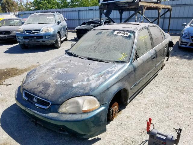 2HGEJ8646TH547996 - 1996 HONDA CIVIC EX GREEN photo 2