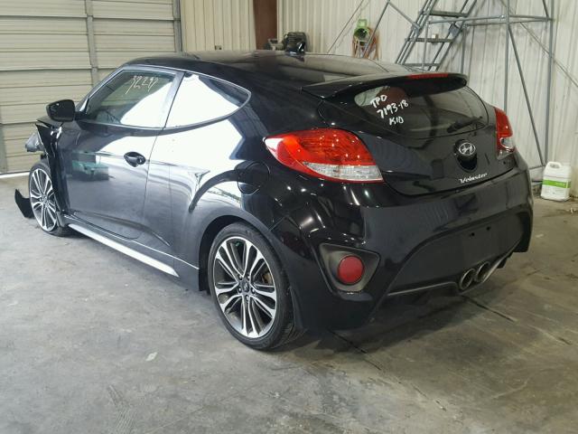 KMHTC6AE4GU299430 - 2016 HYUNDAI VELOSTER T BLACK photo 3