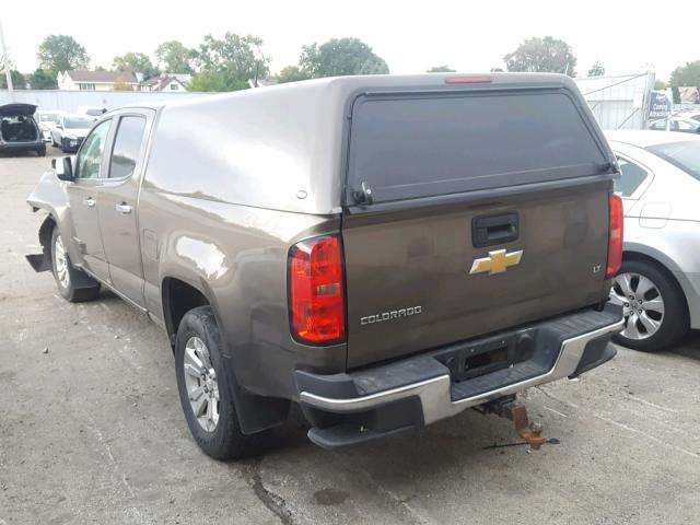 1GCGTBE31F1198627 - 2015 CHEVROLET COLORADO L BROWN photo 3