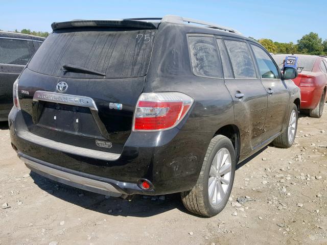 JTEEW41AX82015314 - 2008 TOYOTA HIGHLANDER BLACK photo 4