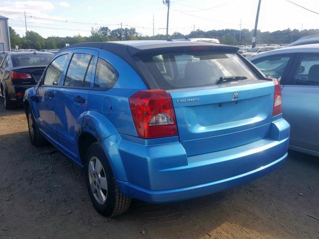 1B3HB28B58D673080 - 2008 DODGE CALIBER BLUE photo 3