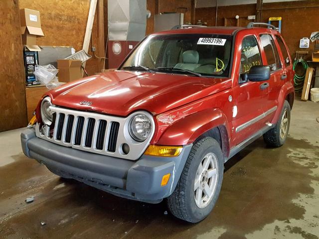 1J4GL58K05W717652 - 2005 JEEP LIBERTY LI RED photo 2